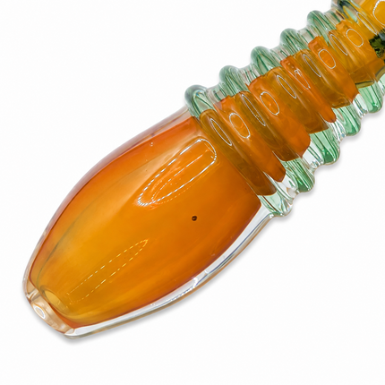 [2PC Bundle] Honey Coil Garden Glass Hand Pipes Floral Swirl Amber Art 4.5 Inch
