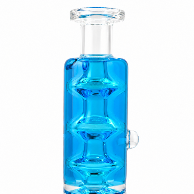 Blue Glycerin Freezer Liquid Glass Bong – 7 Inch with Cooling Chamber
