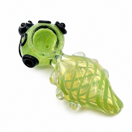 Octopus Invasion Emerald Spiral High Quality Glass Hand Pipe Green 4.5 Inch