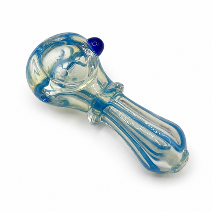 [2PC Bundle] 3" Ribbed Twist Body Glass Hand Pipe Assorted Swirl Color Set