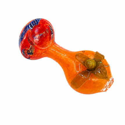[2PC Bundle] Aqua Sunset Garden Bloom Glass Hand Pipes Assorted Colors 4 Inch