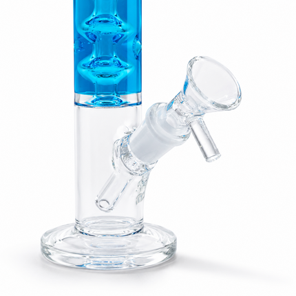 Blue Glycerin Freezer Liquid Glass Bong – 7 Inch with Cooling Chamber