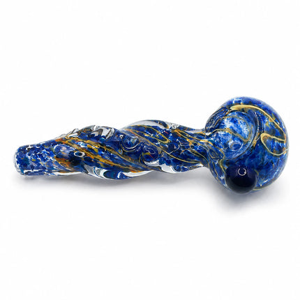 Horizontal side profile showing the compact hand pipe shape, rounded bowl, and tapered mouthpiece