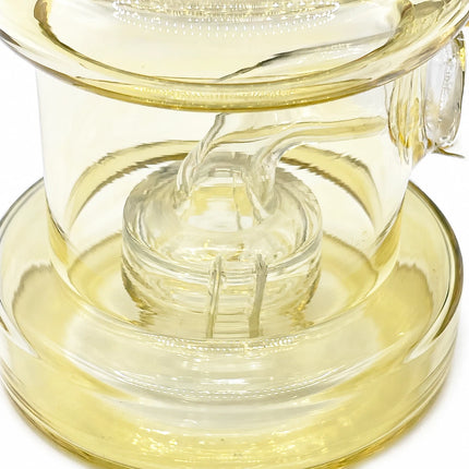 Detailed view of the lower chamber and base highlighting the compact build and internal glass structure